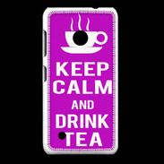 Coque Nokia Lumia 530 Keep Calm Drink Tea Violet