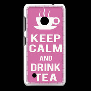 Coque Nokia Lumia 530 Keep Calm Drink Tea Rose