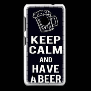 Coque Nokia Lumia 530 Keep Calm Have a beer Noir