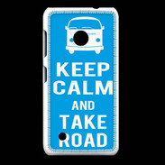 Coque Nokia Lumia 530 Keep Calm Take Road Cyan