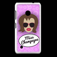Coque Nokia Lumia 530 Miss Champagne Chatain