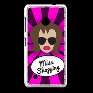 Coque Nokia Lumia 530 Miss Shopping Chatain