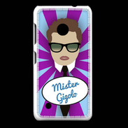 Coque Nokia Lumia 530 Mister Gigolo Chatain
