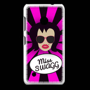 Coque Nokia Lumia 530 Miss Swag Brune