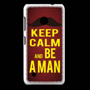 Coque Nokia Lumia 530 Keep Calm Be a Man Rouge