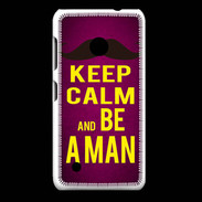 Coque Nokia Lumia 530 Keep Calm Be a Man Rose