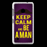 Coque Nokia Lumia 530 Keep Calm Be a Man Violet