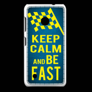 Coque Nokia Lumia 530 Keep Calm and Be Fast Bleu