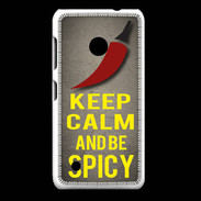 Coque Nokia Lumia 530 Keep Calm and Be Spicy Gris