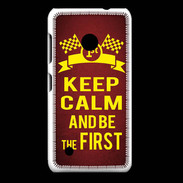 Coque Nokia Lumia 530 Keep Calm and Be the First Rouge