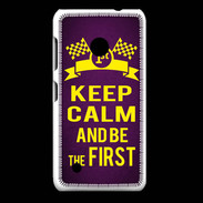 Coque Nokia Lumia 530 Keep Calm and Be the First Violet
