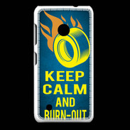 Coque Nokia Lumia 530 Keep Calm and Burn Out Bleu