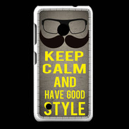 Coque Nokia Lumia 530 Keep Calm and Have a good Style Gris