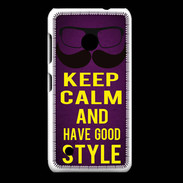 Coque Nokia Lumia 530 Keep Calm and Have a good Style Violet