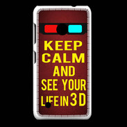 Coque Nokia Lumia 530 Keep Calm and See your life 3D Rouge