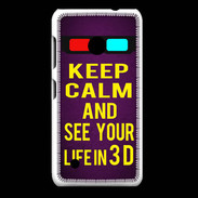 Coque Nokia Lumia 530 Keep Calm and See your life 3D Violet