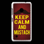 Coque Nokia Lumia 530 Keep Calm and Mustach Rouge