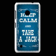 Coque Nokia Lumia 530 Keep Calm and Take Jack Bleu
