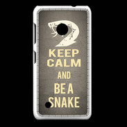 Coque Nokia Lumia 530 Keep Calm and Be a Snake Gris