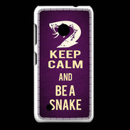 Coque Nokia Lumia 530 Keep Calm and Be a Snake Violet