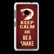 Coque Nokia Lumia 530 Keep Calm and Be a Snake Rouge