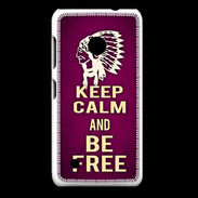 Coque Nokia Lumia 530 Keep Calm and Be Free Rose