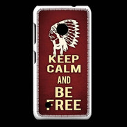 Coque Nokia Lumia 530 Keep Calm and Be Free Rouge