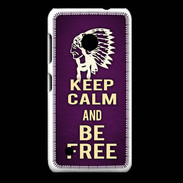 Coque Nokia Lumia 530 Keep Calm and Be Free Violet