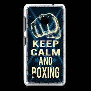 Coque Nokia Lumia 530 Keep Calm and Boxing Bleu