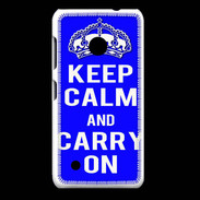 Coque Nokia Lumia 530 Keep Calm and Carry on Bleu