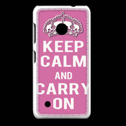 Coque Nokia Lumia 530 Keep Calm and Carry on Rose