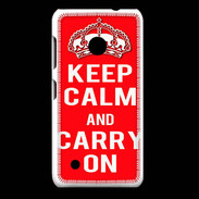 Coque Nokia Lumia 530 Keep Calm and Carry on Rouge