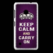 Coque Nokia Lumia 530 Keep Calm and Carry on Violet