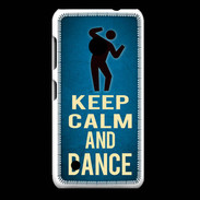 Coque Nokia Lumia 530 Keep Calm and Dance Bleu