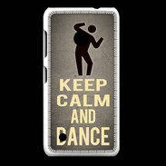 Coque Nokia Lumia 530 Keep Calm and Dance Gris