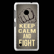 Coque Nokia Lumia 530 Keep Calm and Fight Gris