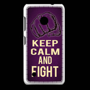 Coque Nokia Lumia 530 Keep Calm and Fight Violet
