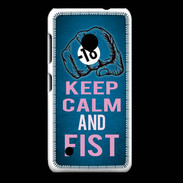 Coque Nokia Lumia 530 Keep Calm and Fist BLeu