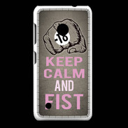Coque Nokia Lumia 530 Keep Calm and Fist Gris
