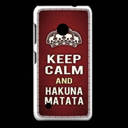 Coque Nokia Lumia 530 Keep Calm and Hakuna Matata Rouge