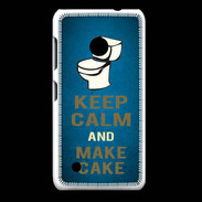 Coque Nokia Lumia 530 Keep Calm and Make cake Bleu