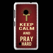 Coque Nokia Lumia 530 Keep Calm and Pray Christian Rouge