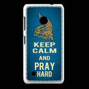 Coque Nokia Lumia 530 Keep Calm and Pray Muslim Bleu