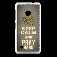 Coque Nokia Lumia 530 Keep Calm and Pray Muslim Gris