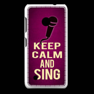 Coque Nokia Lumia 530 Keep Calm and Sing Rose