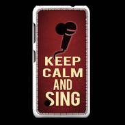 Coque Nokia Lumia 530 Keep Calm and Sing Rouge