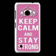 Coque Nokia Lumia 530 Keep Calm and Stay strong Rose