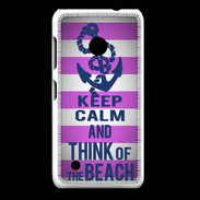 Coque Nokia Lumia 530 Keep Calm and Think Beach Rose