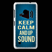 Coque Nokia Lumia 530 Keep Calm and Up Sound Bleu