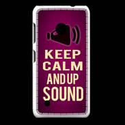 Coque Nokia Lumia 530 Keep Calm and Up Sound Rose